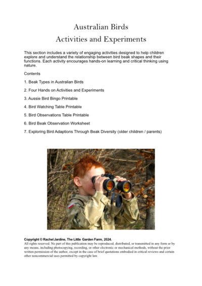 australian birds activity book Hands-On Bird Science Activities
