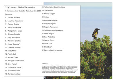 Common Birds Of Australia by Rachel Jardine Nature Study Resource with Australian Bird Profiles