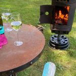 Outdoor fireplace Bruny Island Accommodation