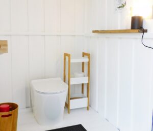 Eco Loo Modern Compostin Toilet at Bruny Island Farmstay Accommodation