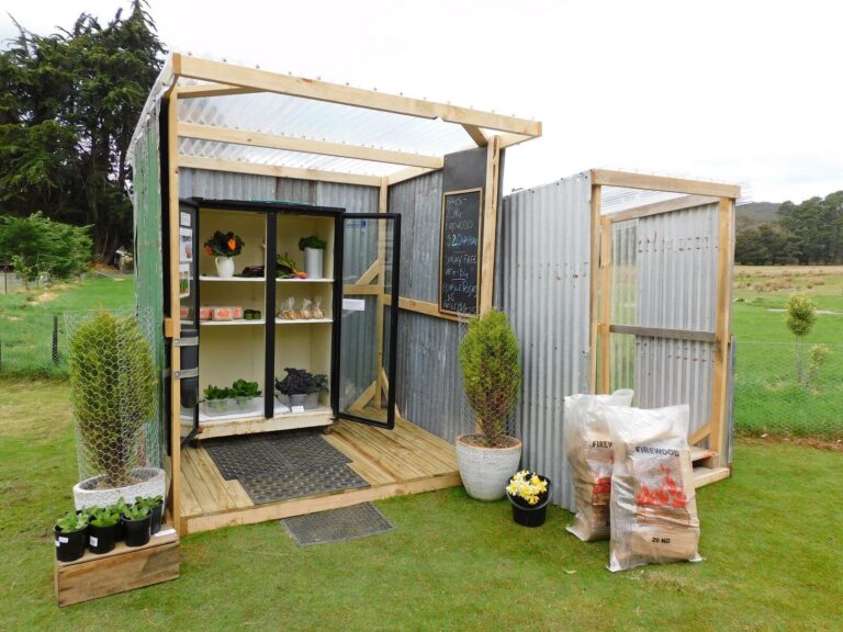 Our farm gate stall next to the garden farm on Bruny island.