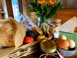 breakfast from the little garden farm bruny island